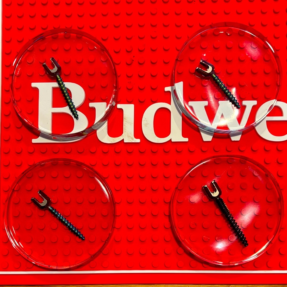 Bar Coaster Set with Spine Screws